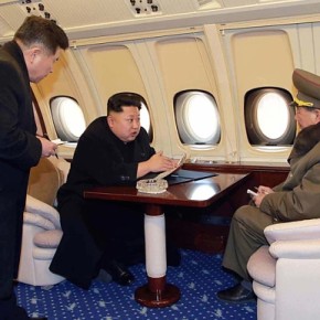 Kim Jong-un flies in private jet over Pyongyang to monitor building development